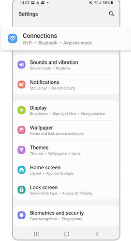 Étape 1 — Settings → Connections